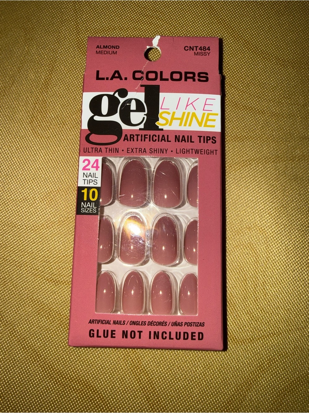 L.A. COLORS Gel Like Shine Artificial Nail Tips - Glossy Rose